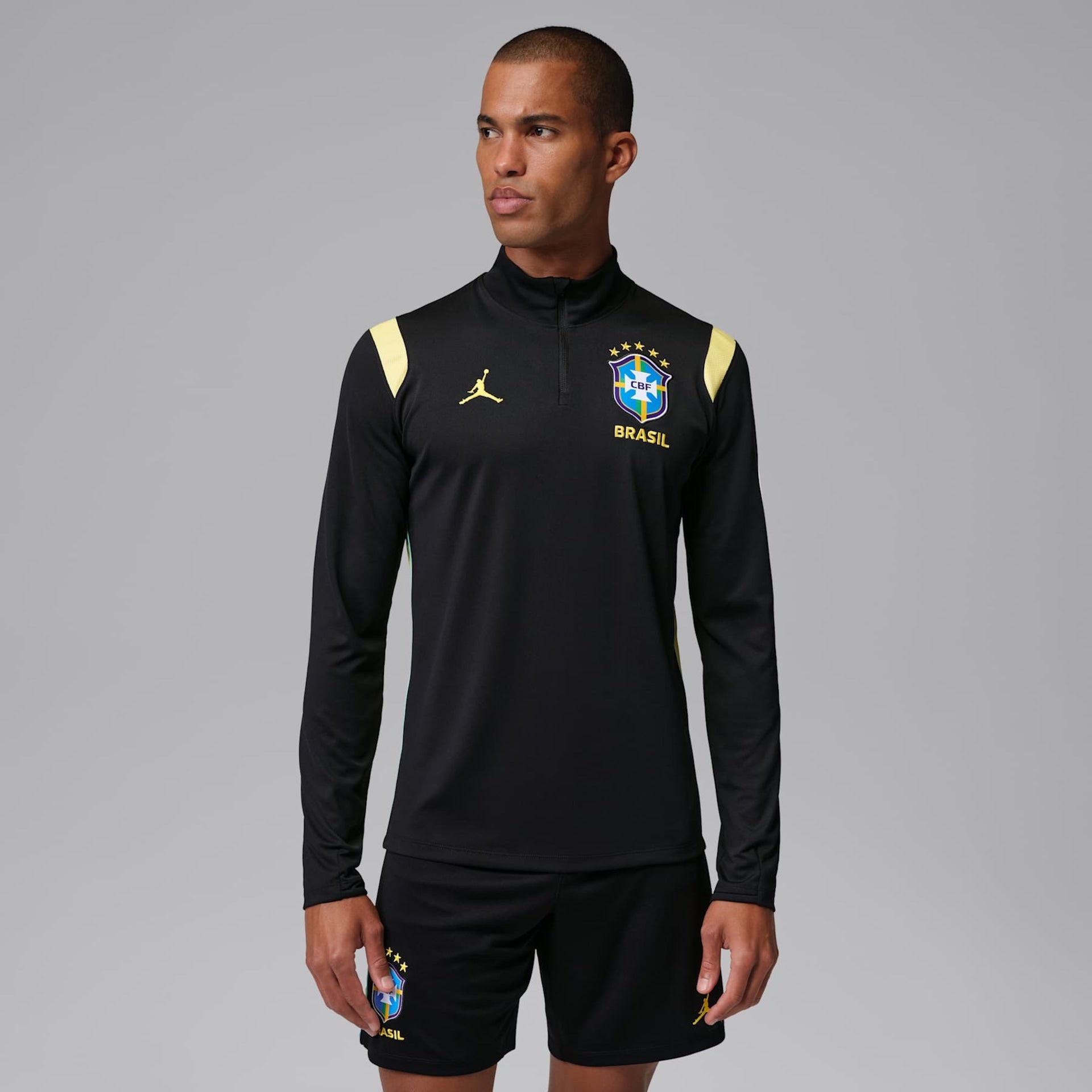Camisa de Futebol — Camiseta Brasil Manga Longa Academy Pro 2026 Treino Masculina