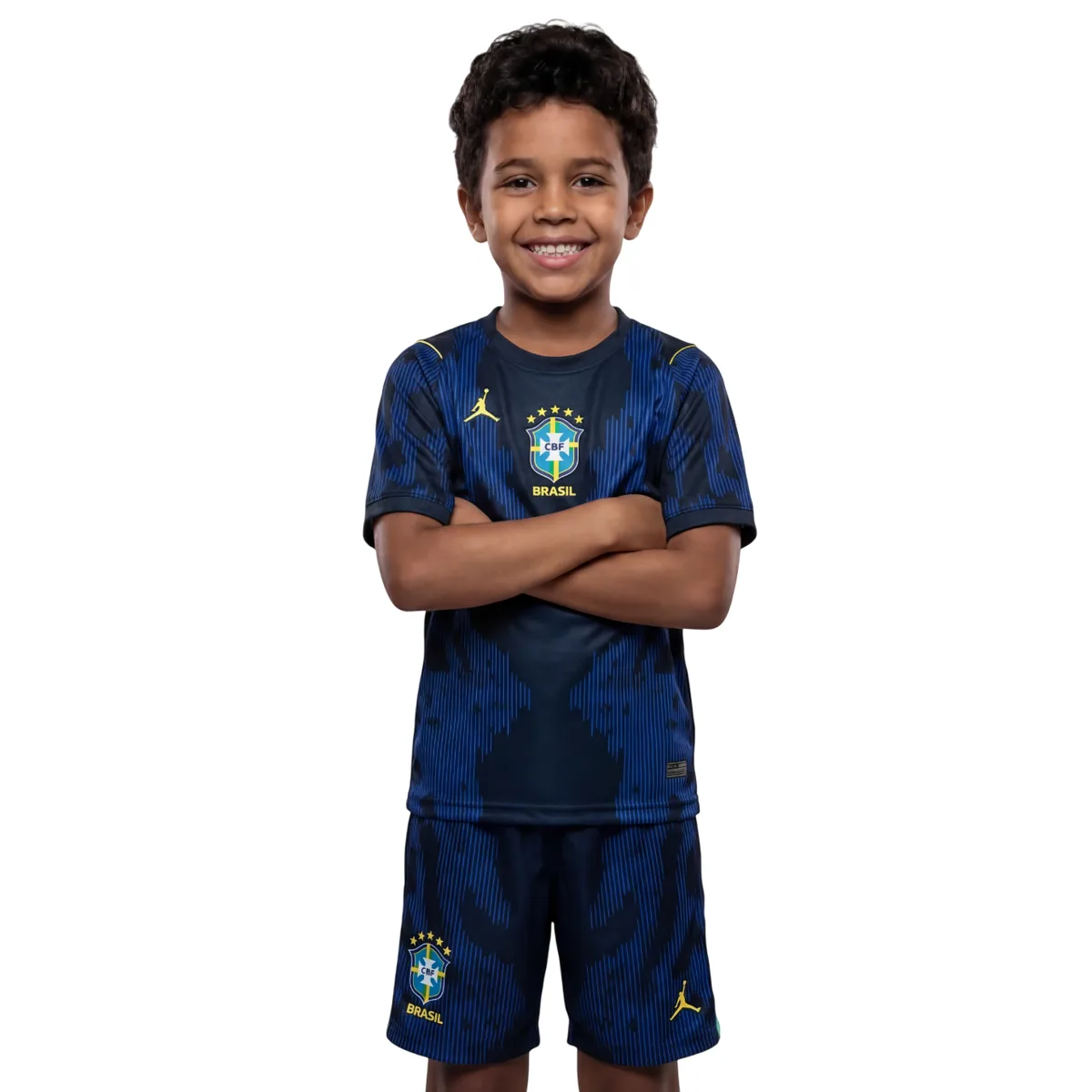 Camisa de Futebol — Conjunto Infantil Brasil II 2026 - Azul