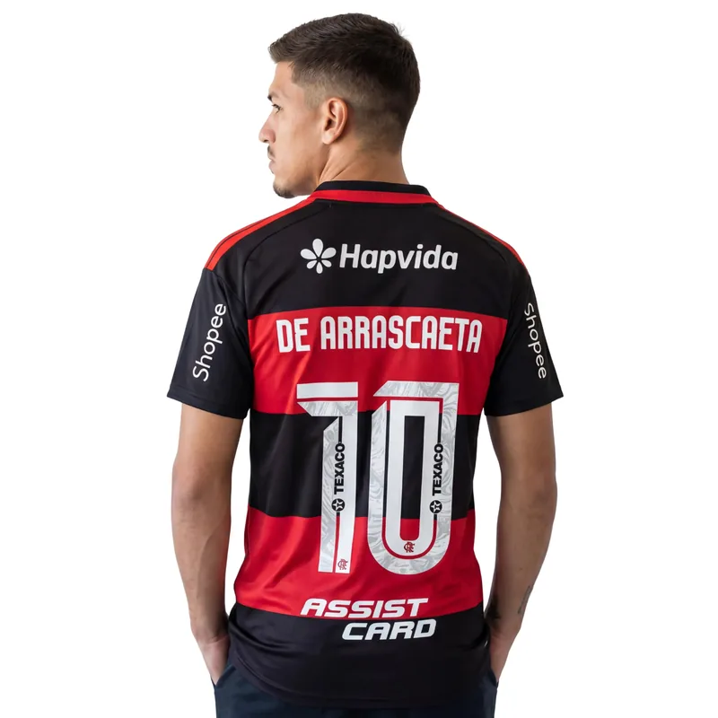 Camisa Flamengo Home 26/27 - Preta e Vermelha \#DeArrascaeta10 - Torcedor