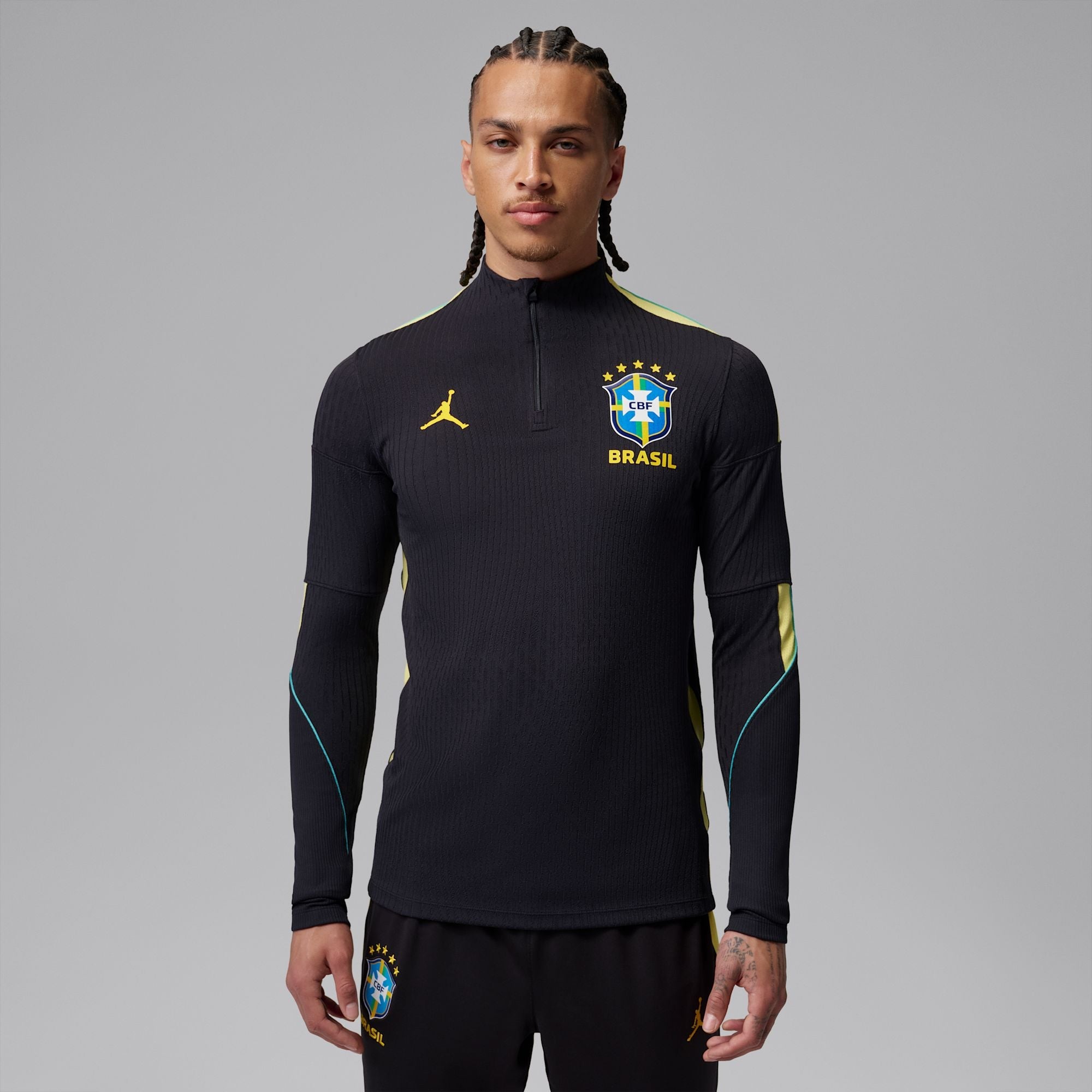 Camisa de Futebol — Conjunto de Treino Brasil 2026/27 Preto
