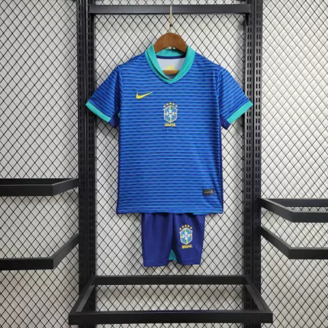 Camisa de Futebol — Kit Infantil Seleção Brasil Away 24/25 - Azul