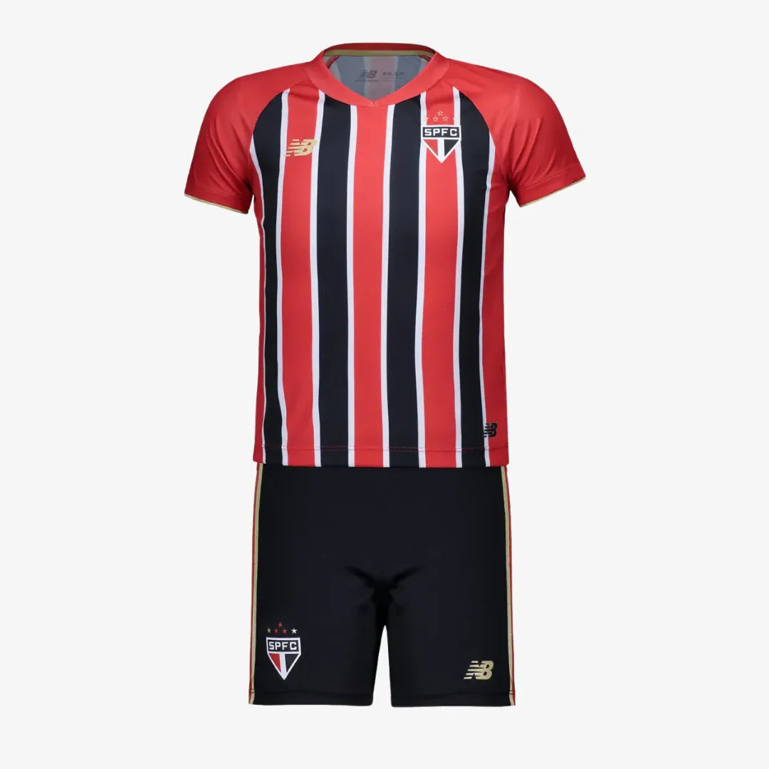 Camisa de Futebol — Conjunto Infantil SPFC II 25/26 - Vermelho e Preto