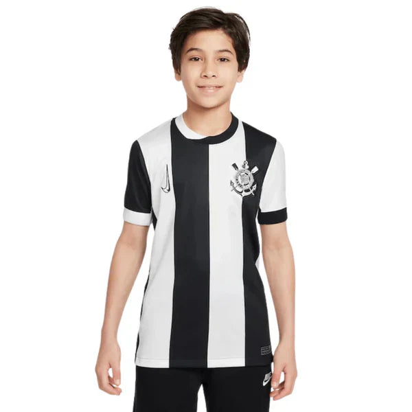 Camisa de Futebol — Conjunto Infantil Corinthians III 24/25 - Preto e Branco